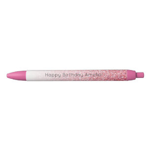 Rosa Imitate Glitzer Glam Geburtstag Kugelschreiber