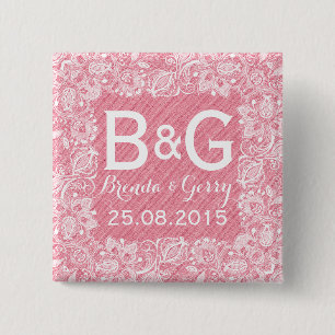 Rosa Imitate Rahmen und Rahmen 2 Button