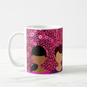 Rosa Imitate Sequins Friends Kaffee Tasse