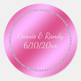 Rosa Imitate-Sticker Runder Aufkleber