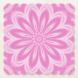 Rosa Imitate Tulle Blume Design Paper Cups Untersetzer
