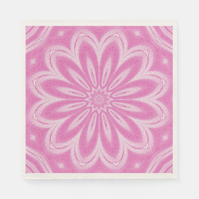Rosa Imitate Tulle Blume Design Serviette (Vorderseite)