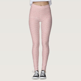 Rosa Imitatleder Leggings