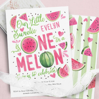 Rosa in einem Melon, Niedliches Wassermelone im So Einladung