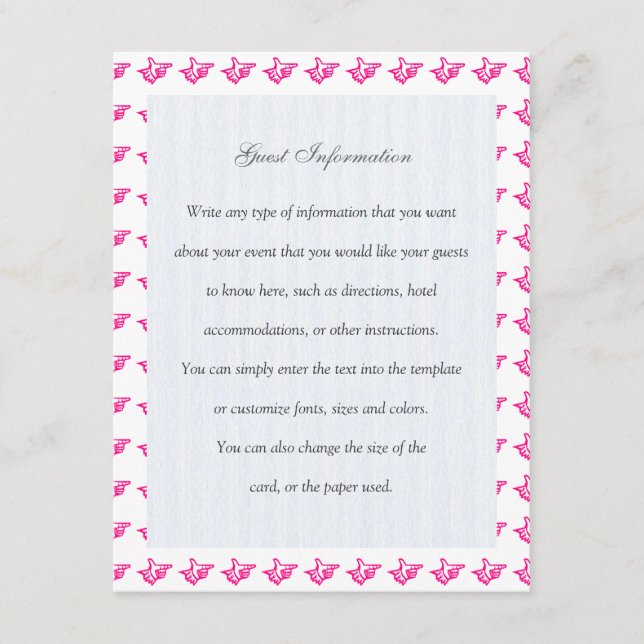 rosa Index Begleitkarte (Vorderseite)