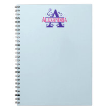 Rosa Individuelle Name Lila florale Monogramm Pers