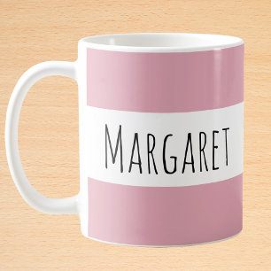 Rosa Individuelle Name Personalisiert Kaffeetasse