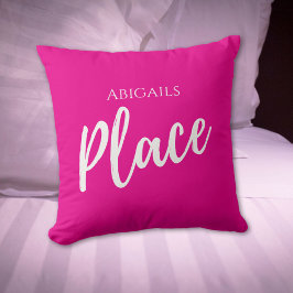 Rosa Individuelle Name Place Kissen