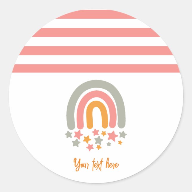 Rosa individuelle Name Runder Aufkleber (Vorderseite)