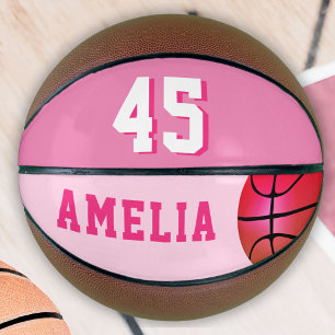 Rosa individuelles Basketball Mädchen Spielername