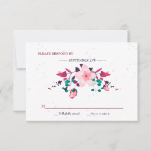 Rosa Inspiration, florale UAWG RSVP Karte
