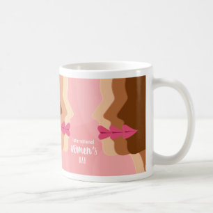 Rosa Internationaler Frauentag Kaffeetasse