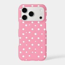Rosa iPhone-Hülle mit Punkten | Klassische Coquett