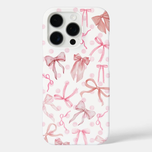 Rosa iPhone-Hülle mit Schleife Case-Mate iPhone Hülle (Rückseite)