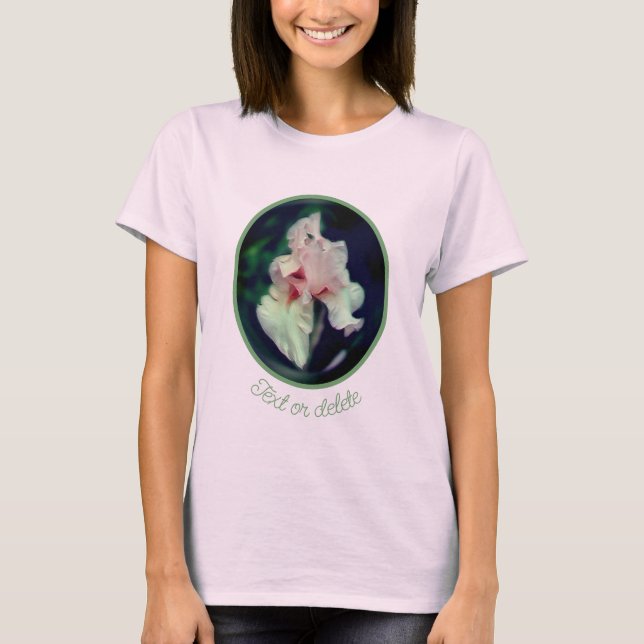 Rosa Iris Abstrakte Kunst Personalisiert T-Shirt (Vorderseite)