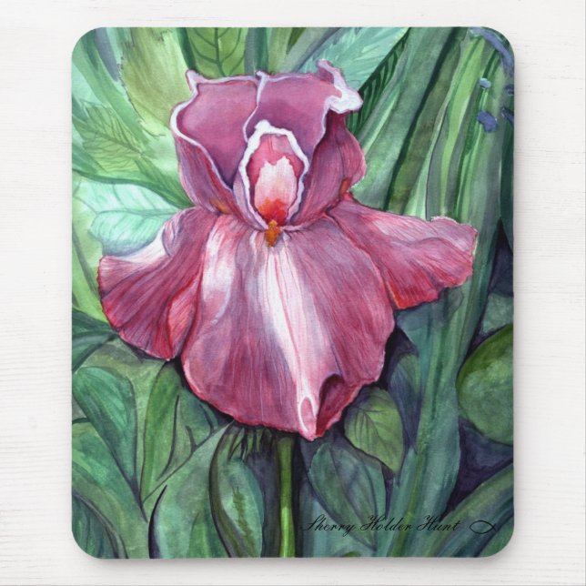 Rosa Iris Mousepad (Vorne)