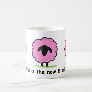 Rosa ist das neue Schwarze - Schaf-Tasse Tasse