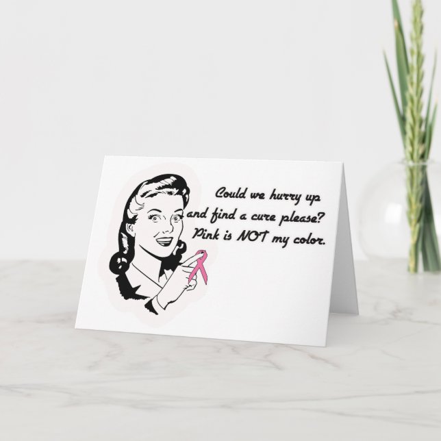 Rosa ist nicht meine Farbe! Karte (Vorderseite)