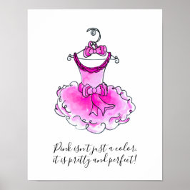 Rosa ist nicht nur ein farbiges Mädchen pink Party Poster