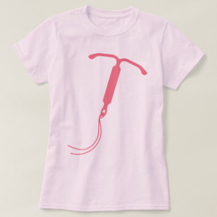 Rosa IUD Grafik T-Shirt