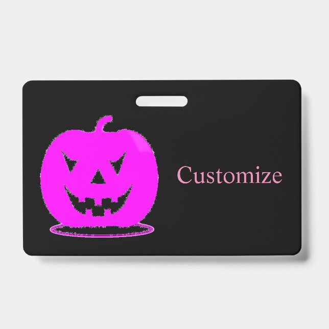 Rosa Jack o'lantern Halloween Thunder_Cove Ausweis (Vorderseite)