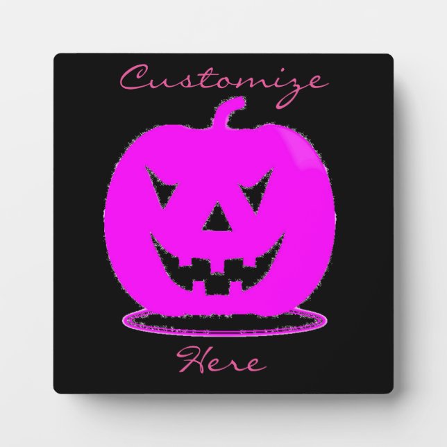 Rosa Jack o'lantern Halloween Thunder_Cove Fotoplatte (Vorderseite)