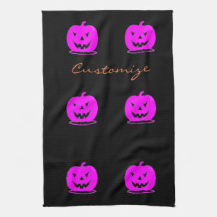 Rosa Jack o'lantern Halloween Thunder_Cove Handtuch