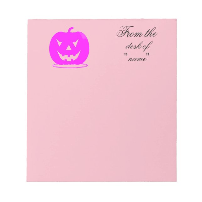Rosa Jack o'lantern Halloween Thunder_Cove Notizblock (Vorderseite)