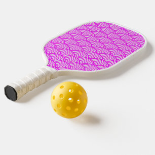 Rosa japanische Wellen Muster Pickleball Paddel Schläger