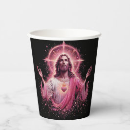Rosa Jesus Papiertasse! Pappbecher
