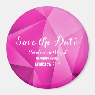 Rosa Jewel Tones Speichern Sie das Date Magnet