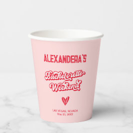 Rosa Junggeselinnen-Abschied Pappbecher