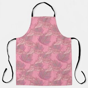 Rosa Jungle Tiger Pattern Schürze