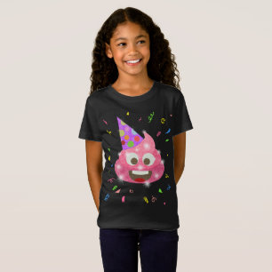 Rosa kacken lustiges KindEmoji Geburtstags-Party T-Shirt