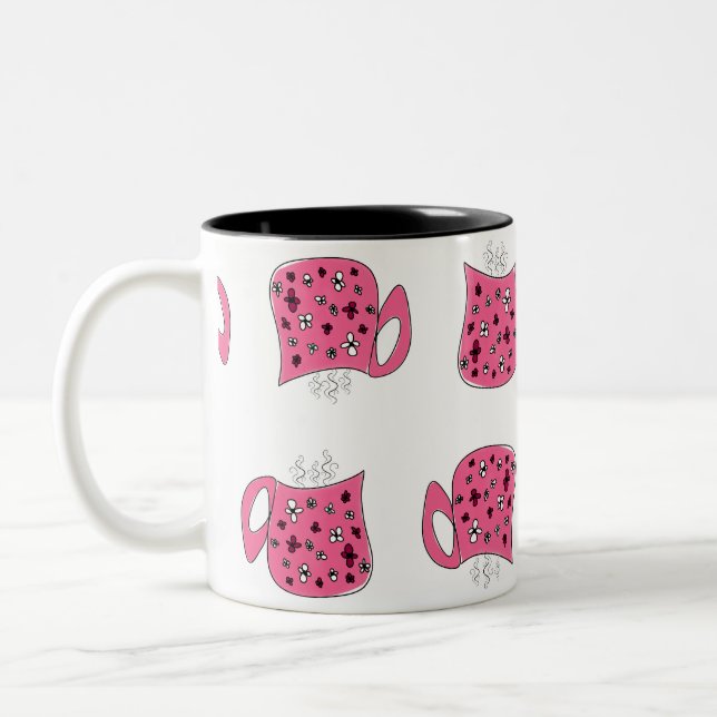 Rosa Kaffee Zweifarbige Tasse (Links)