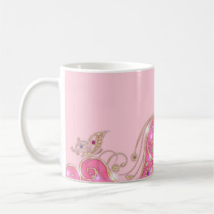 rosa kaffeetasse