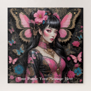 Rosa Kaiserin der Schmetterlingswelt Puzzle