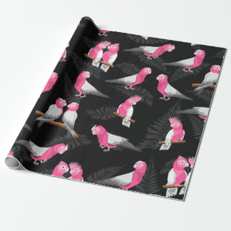 Rosa Kakadu-Vogelmuster Geschenkpapier
