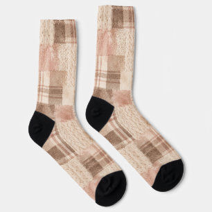 Rosa Kakaocreme-Pullover Weihnachten Socken