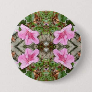 Rosa Kaleidoskop 3 der Azaleen 1E Button