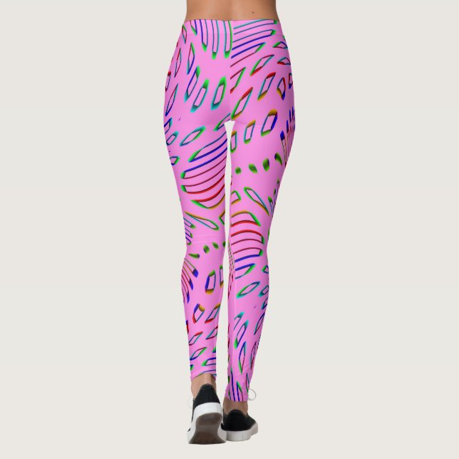 Rosa Kaleidoskop Leggings (Rückseite)