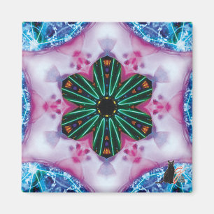Rosa Kaleidoskop-Magnet Magnet