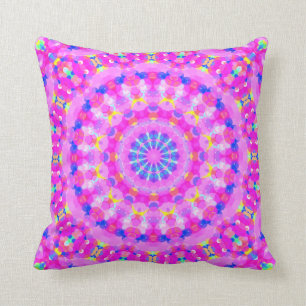 Rosa Kaleidoskop-Meditationskissen Kissen
