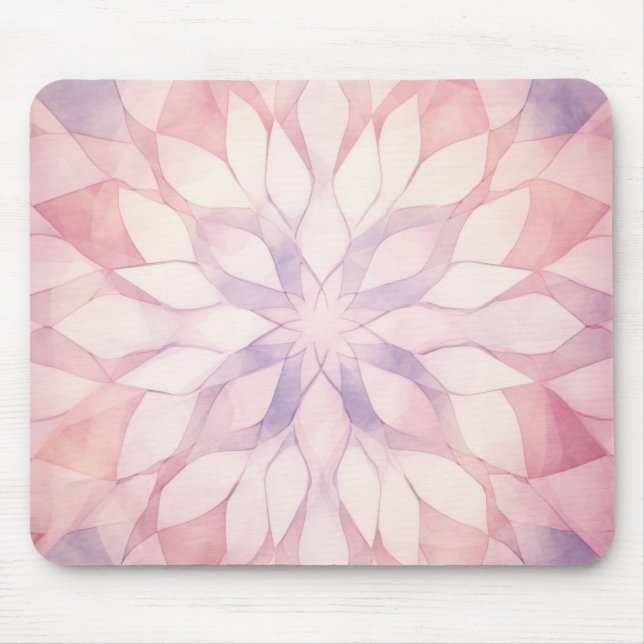 Rosa Kaleidoskop Mousepad (Vorne)