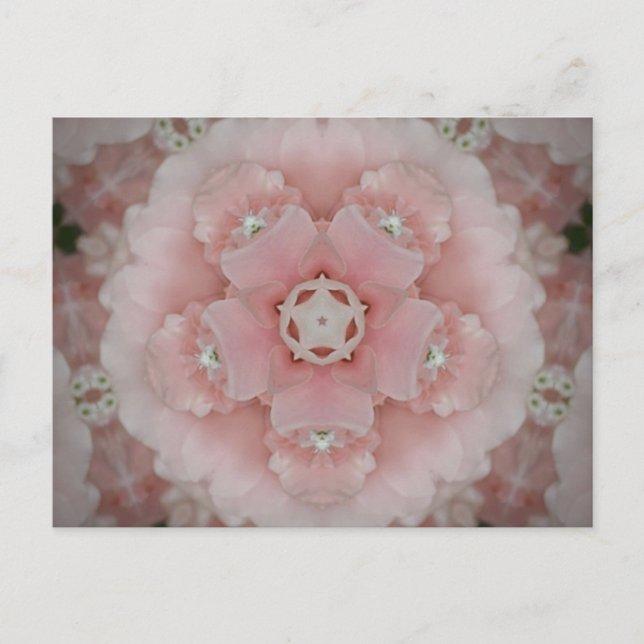 Rosa Kaleidoskop Postkarte (Vorderseite)