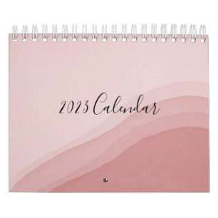 Rosa Kalender mit abstrakter Kunst