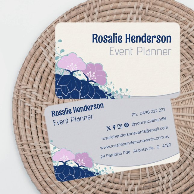 Rosa Kamelien Personalisiert Visitenkarte (Von Creator hochgeladen)