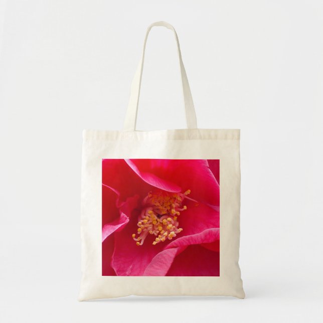 Rosa Kamelien-Tasche Tragetasche (Vorne)