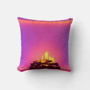 Rosa Kamin Design Kissen