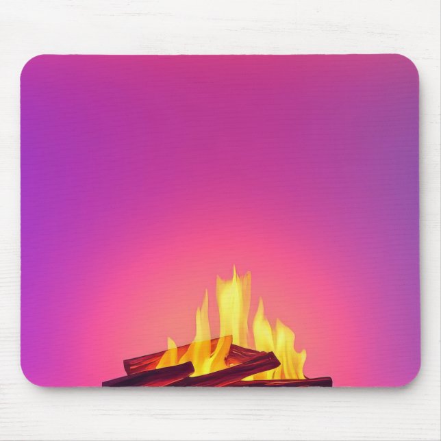 Rosa Kamin-Design Mousepad (Vorne)
